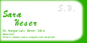 sara weser business card