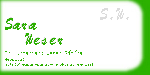 sara weser business card